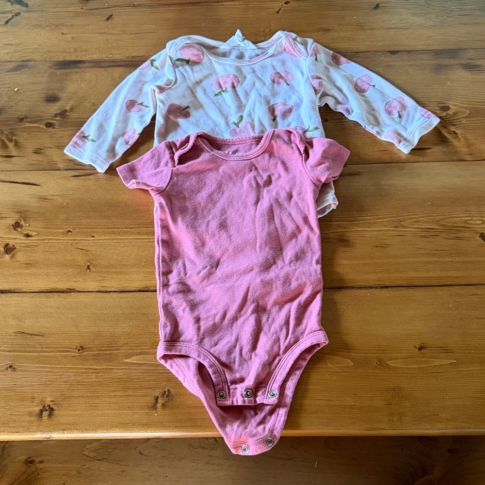 Pink Baby Girl Onesie Lot